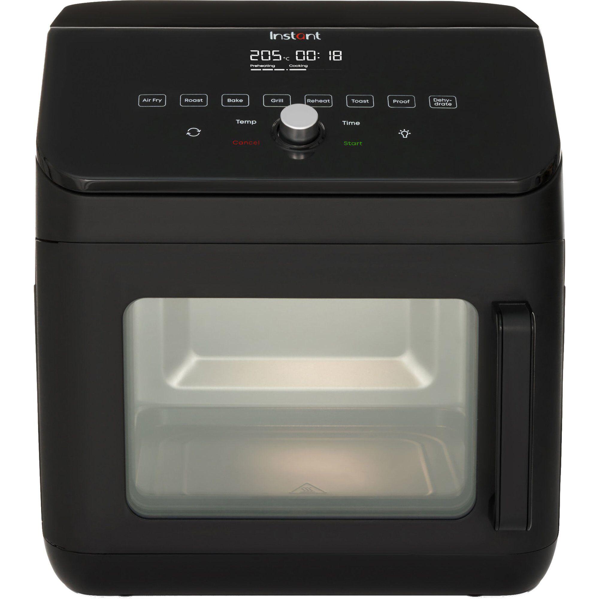 Svart Instant Vortex ClearCook airfryer-ovn med glassdør